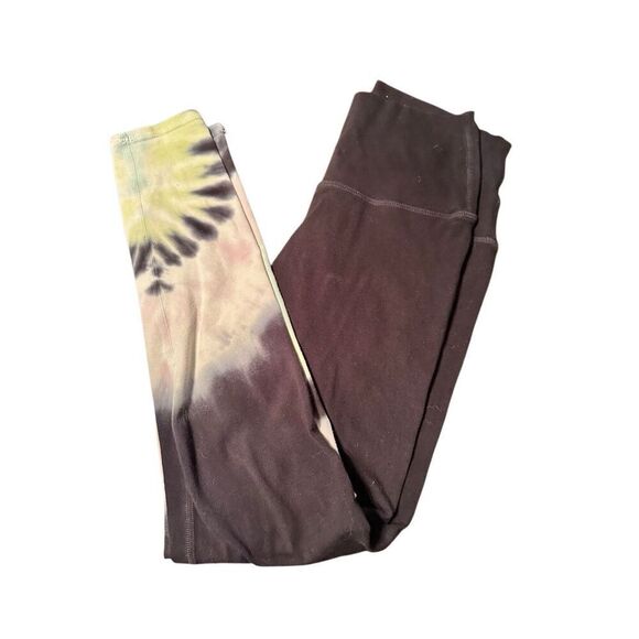 Electric Rose tie dye leggings black sz Small high rise cotton - Picture 4 of 6